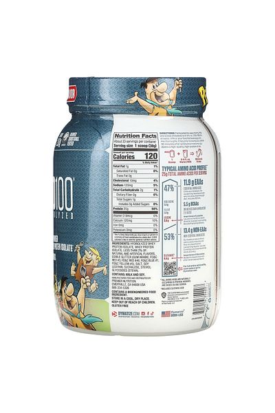 Dymatize ISO100 Whey Protein Isolate, Fruity Pebbles, 25g Protein, 20 Servings, 5.5g BCAAs, 120 Cal, GF