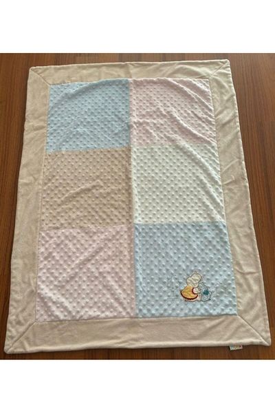 Mora 90X120 Nanos Quit Multicolor Unisex Padded Baby Blanket