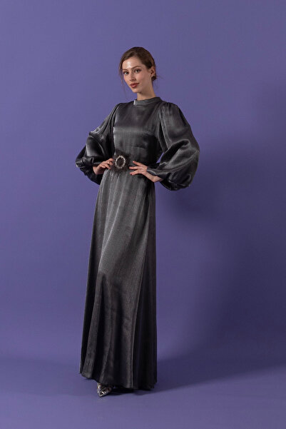 Stilife Janjan Сукня з камінцями та пір'ям, антрацит