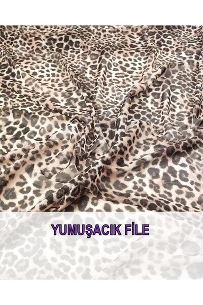 Kumaş Parça Leopar Desen File En: 140