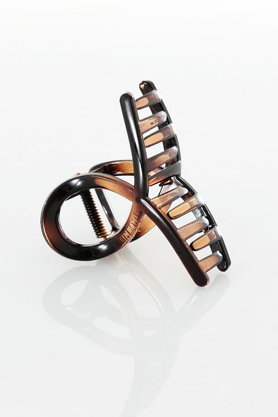 Miorre Set of 2 Transparent Patterned Shiny Non-Slip Hair Clips