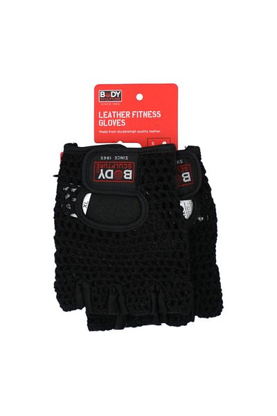 BODY SCULPTURE 2-Piece XL Leather Fitness Gloves 4.7 x 7.1inch