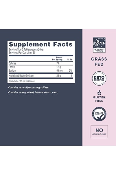 Neocell Super Collagen Peptides, Unflavored, Powder, 21.2 oz., 1 Canister