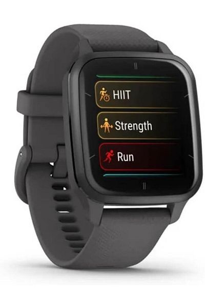 Garmin VENU SQ 2, SLATE ALUMINIUM BEZEL WITH SHADOW GREY CASE AND SILICONE BAND
