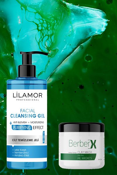 Lilamor Skin Cleansing Gel and Herbal Clay Mask Set