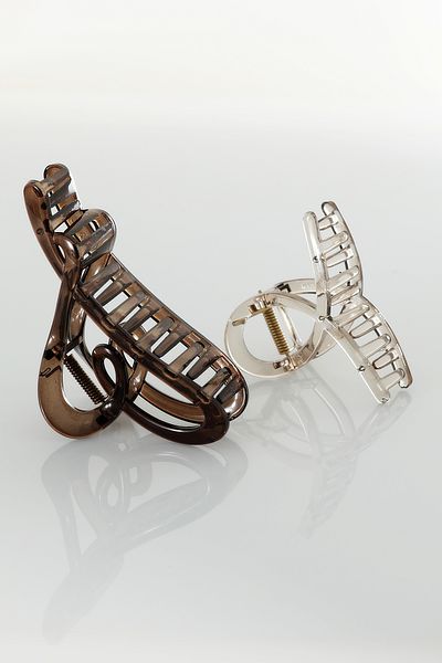 Miorre Set of 2 Heart Model Shiny Latch Hair Clips