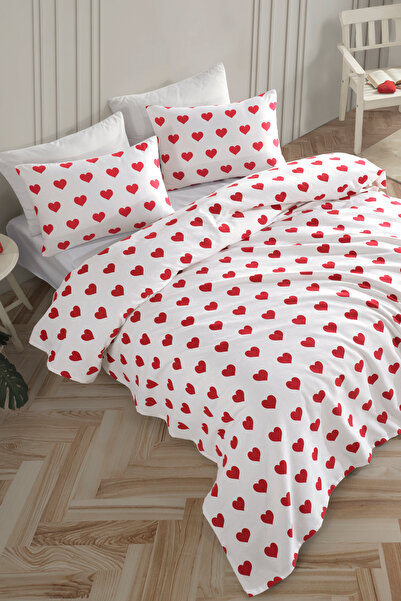 Enlora Home Desenli Pike Örtü Çift Kişilik Chole Beyaz (Pike)