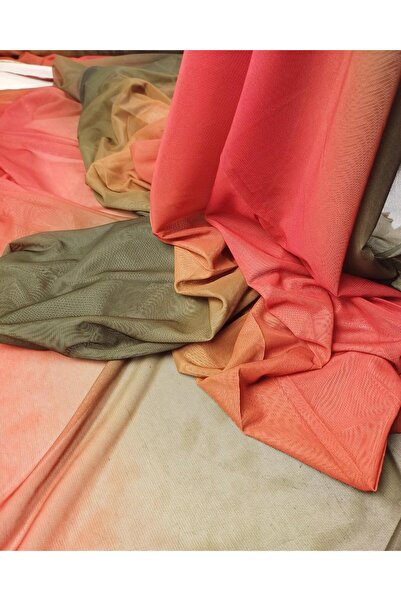 Kumaş Parça Kızıl Yeşil Renklerde File En: 150