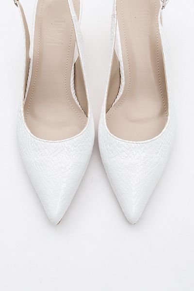 LuviShoes VALUE Pantofi cu toc pentru femei cu model alb