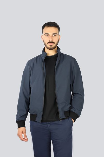 PAUL&SHARK Men's Long Sleeve Zipper Closure Two Pocket Detailed Navy Blue Jacket 25412100 -013