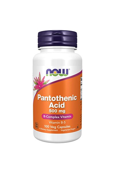 Now Foods Supplements, Pantothenic Acid (Vitamin B-5) 500 mg, B-Complex Vitam...