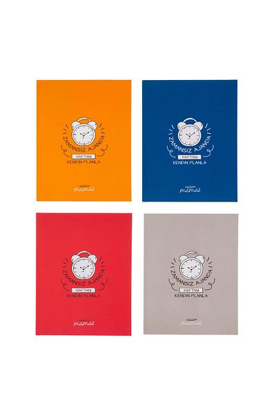Meli Melek Комплект дневници Timeless с твърди корици, 80 стр., 4 броя, 16,5x21 см