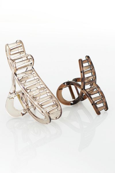 Miorre Set of 2 Heart Model Shiny Latch Hair Clips