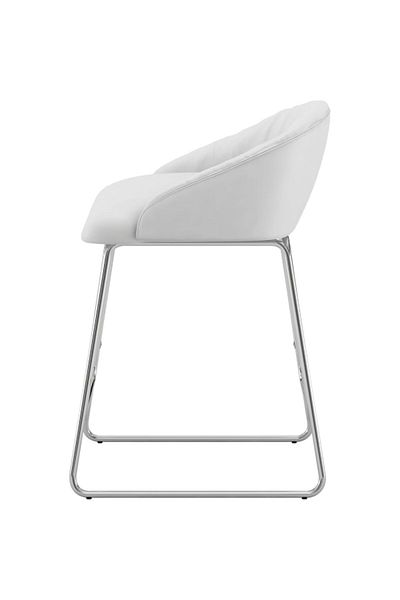 Sauder Boyle Faux Leather and Metal Counter Stool