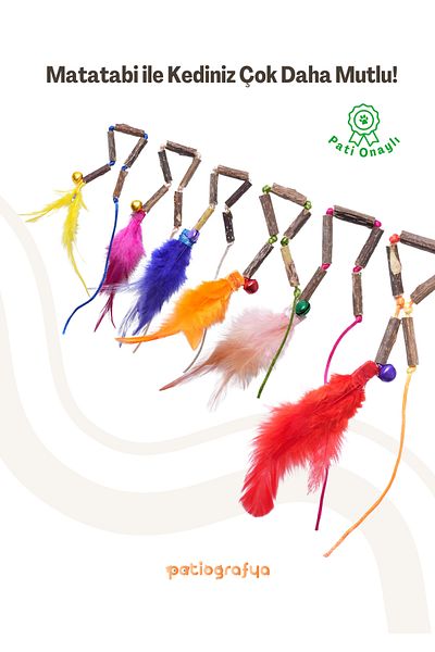 patiografya Matatabi Drawstring & Feather Stick