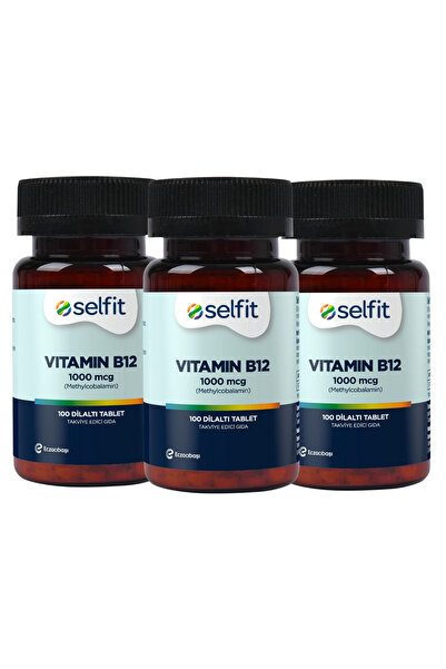 Selfit Vitamin B12 1000 mcg 100 Dilaltı Tablet x 3 | B12 Vitamini