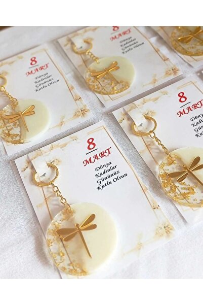 SARIGELİN HOME CONCEPT Kadınlar günü hediyesi.40 adet epoksi anahtarlık.karış...