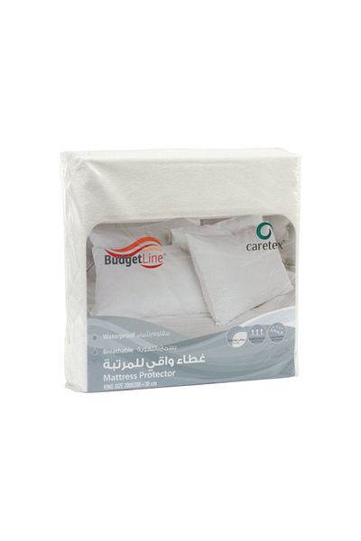 CARETEX Budget Line Breathable Waterproof King Fitted Mattress Protector 200 x 200 + 30cm