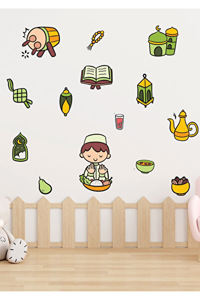 WALLHUMAN Autocolante deviate Ramadan Feast - Muci de perete și sticlă