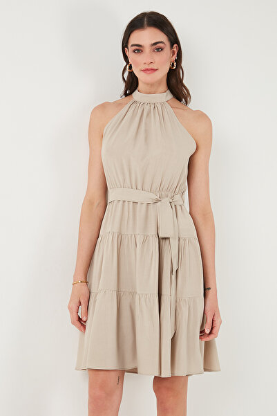 Lela Rochie cu curea mini-lungime cu decolteu cu șalter cu pliuri 6772041