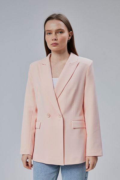 Bolivente Women's Loose Cut Lined Woven Blazer Jacket