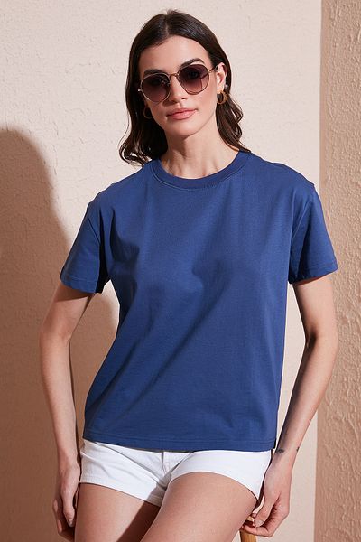 Lela Cotton Oversize Fit Crew Neck t Shirt t Shirt 5866097