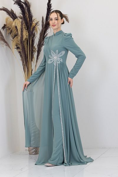 Surikka Floral Jumpsuit with Cape Shoulders