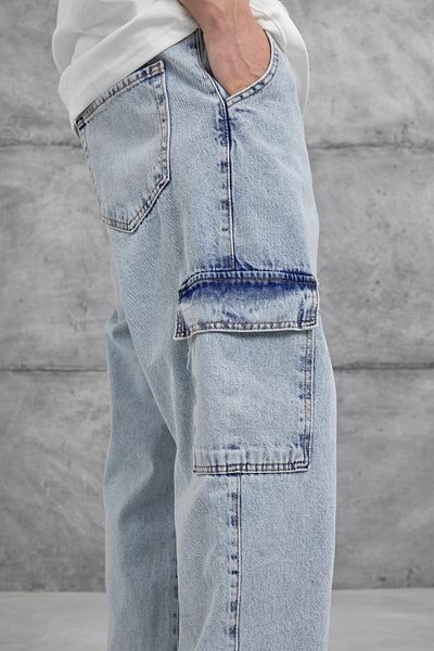 NOMARC Ανοιχτό μπλε Kp Cargo Baggy Jean
