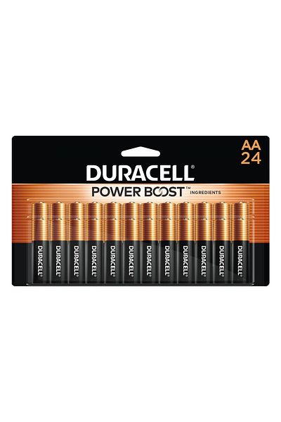 Duracell Coppertop AA Batteries, 24 Pack, Long-lasting Alkaline Power for Household & Office Devices