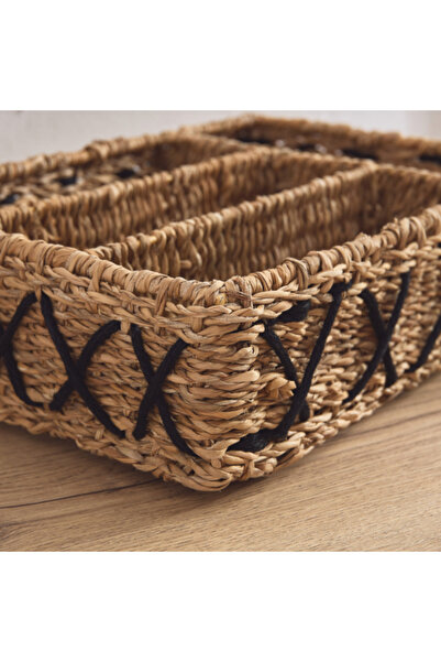 Home Box سلة مطبخ مستطيلة من ناتشورولوم 40×27×10 سم