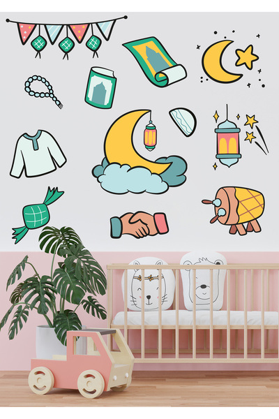 WALLHUMAN Autocolante deviate Ramadan Feast - Muci de perete și sticlă