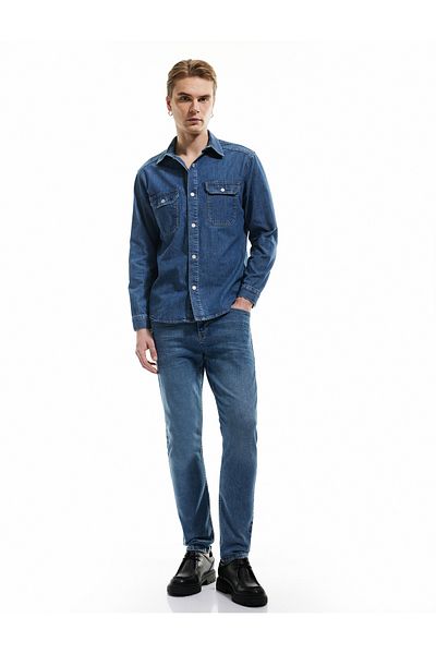 Koton Slim-Fit-Jeanshose aus Baumwolle mit normaler Taille – Brad Jeans
