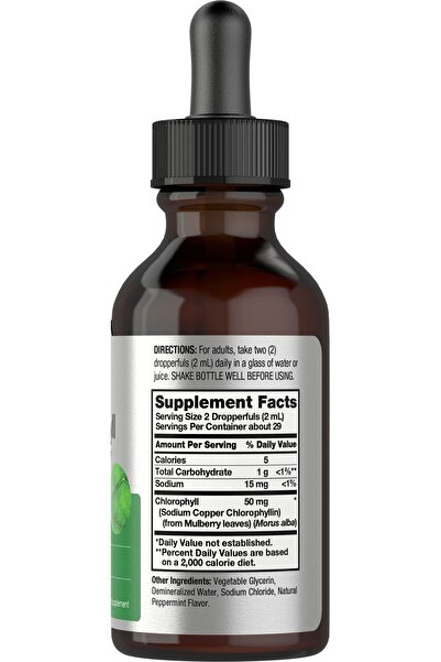 Horbaach Liquid Chlorophyll Drops | 2 oz | Vegan, Non-GMO, Gluten Free | Peppermint Flavor