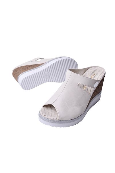 Mammamia Papuci de damă din piele cu toc pană D25YT-1455