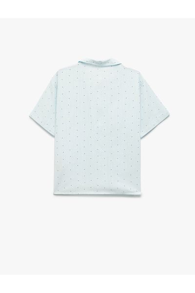 Koton Cotton Patterned Short Sleeve Shirt