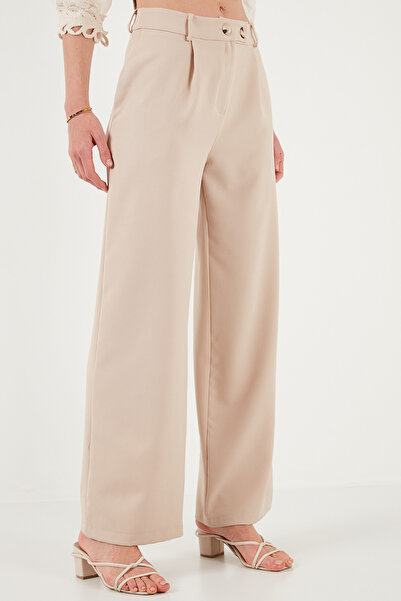 Lela Standart Fit Yüksek Bel Bol Paça Pantolon PANTOLON 6522280