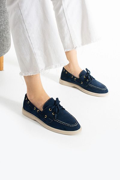 Bayramoğlu Pantofi M.S Comfortable Fit cu șireturi pentru femei din piele intoarsa