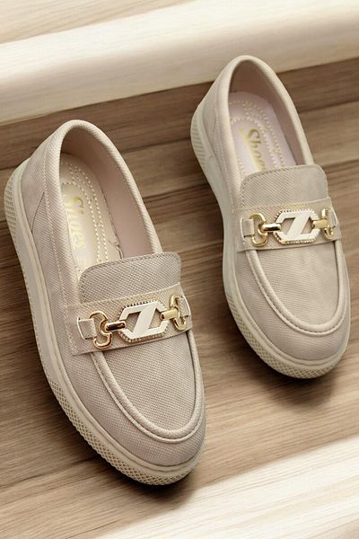 ISPARTALILAR 397 Comfortable Sole Casual Women's Shoes Buckle Women's Shoes Laofer Oxfort Women's Casual Shoes