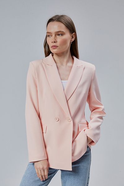 Bolivente Women's Loose Cut Lined Woven Blazer Jacket