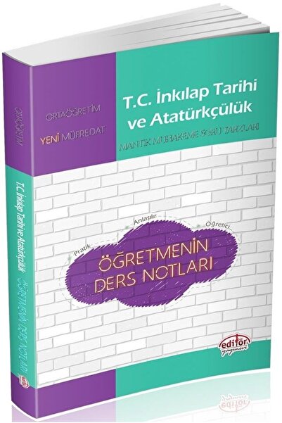 Genel Markalar Editör Yayınları Ortaöğretim T. C . İnkılap Tarihi ve Atatürkçülük Öğretmenin Ders Notları