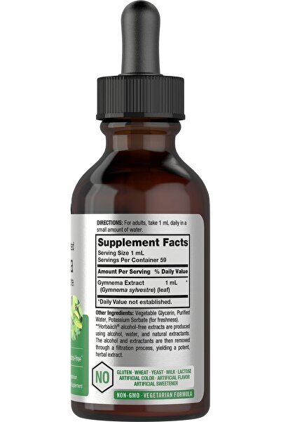 Horbaach Gymnema Sylvestre Liquid Extract | 2 fl oz | Alcohol-Free, Non-GMO, Gluten-Free Tincture