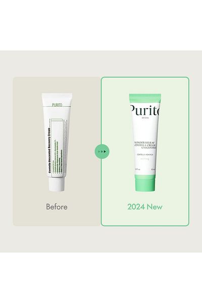 Purito Centella Unscented Cream, Soothing Facial Cream for All Skin Types, K-Beauty, 50ml
