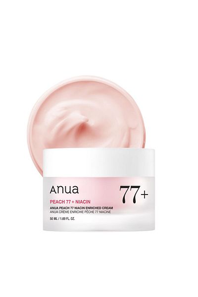 ANUA Peach Niacinamide Cream for Dry Skin with Vitamin B12, Collagen, Ceramide (50ml)
