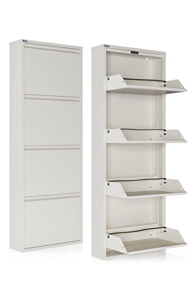 Ceha 4'lü Metal Ayakkabılık - Beyaz