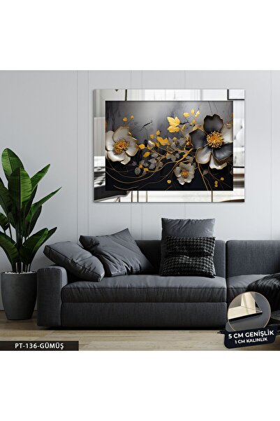 Evinemoda Çiçekler Pleksi Aynalı Tablo