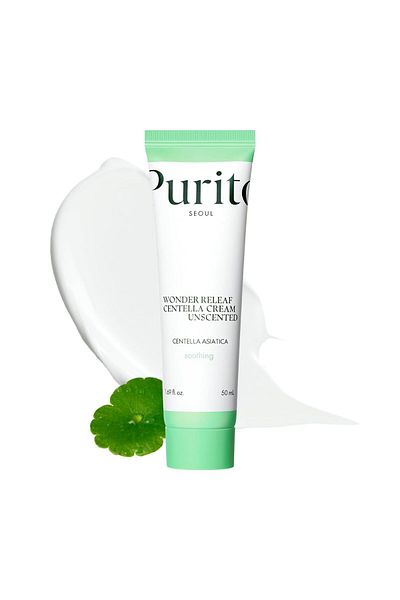 Purito Centella Unscented Cream, Soothing Facial Cream for All Skin Types, K-Beauty, 50ml