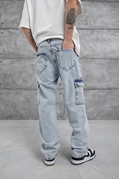 NOMARC Light Blue Kp Cargo Baggy Jean