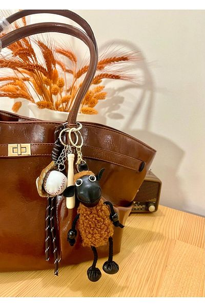 Butik Tacca Lamb Motif Bag Charm, Special Design Bag Accessory and Keychain