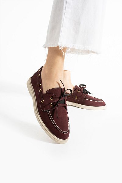 Bayramoğlu Pantofi M.S Comfortable Fit cu șireturi pentru femei din piele intoarsa