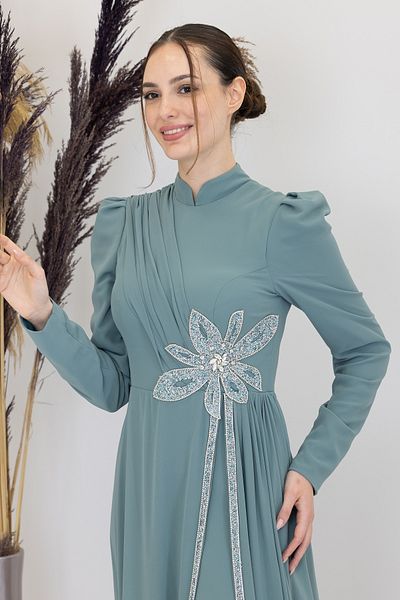 Surikka Floral Jumpsuit with Cape Shoulders